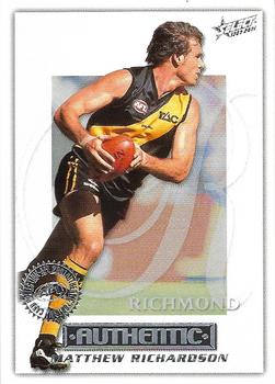 2001 Select AFL Authentic #123 Matthew Richardson Front